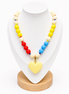 Collar Tricolor Pastel Corazon