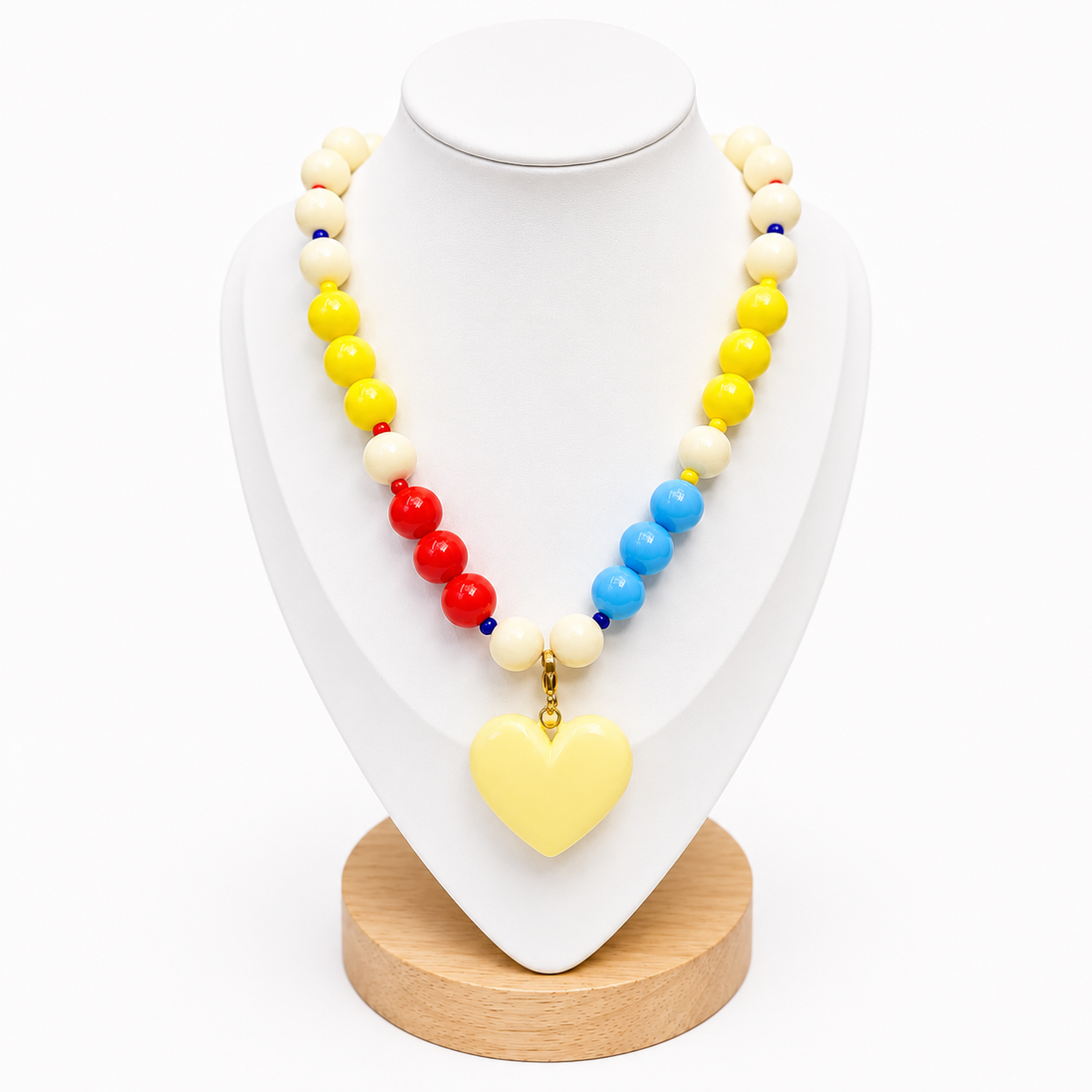 Collar Tricolor Pastel Corazon