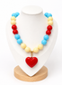 Collar Tricolor Pastel Corazon