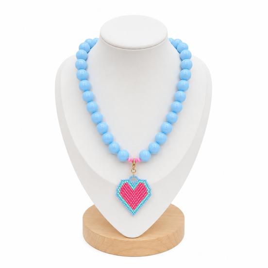 Collar Corazón Tejido