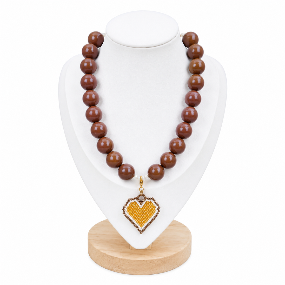 Collar Corazón Tejido