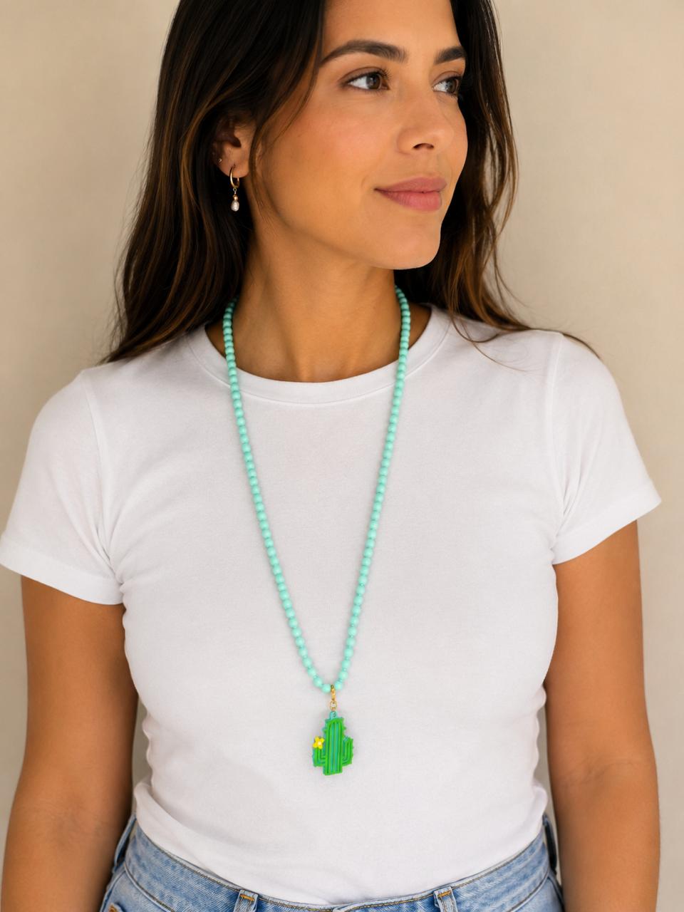 Collar Largo Cactus