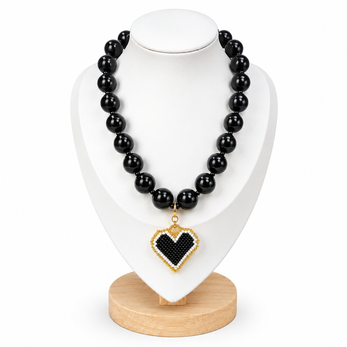 Collar Corazón Tejido